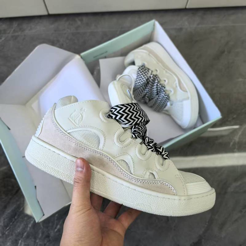 LANVIN Full White Black Lacet