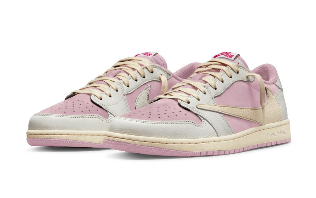 Travis Scott x Air Jordan 1 Low Pink White